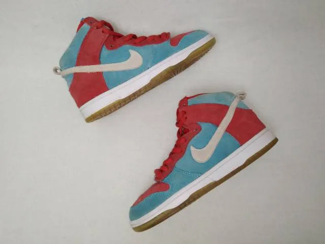 2009 nike sb dunk high bloody gums 313171-611 women