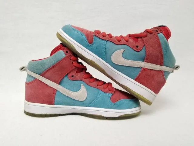 2009 nike sb dunk high bloody gums 313171-611 women