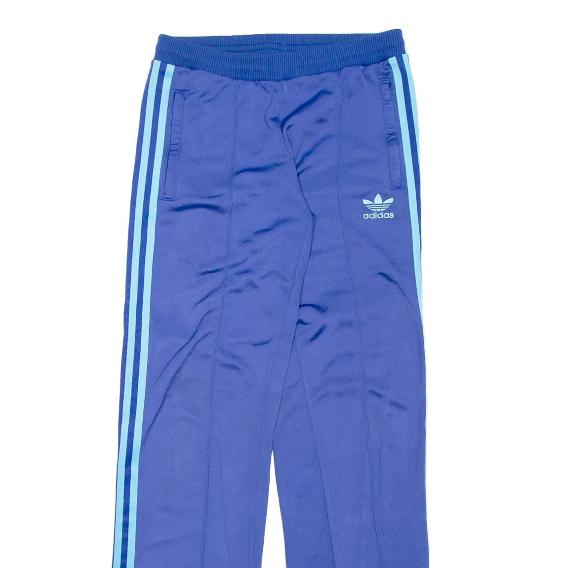 ADIDAS Mens Track Pants Blue Wide-Leg S W26 L33