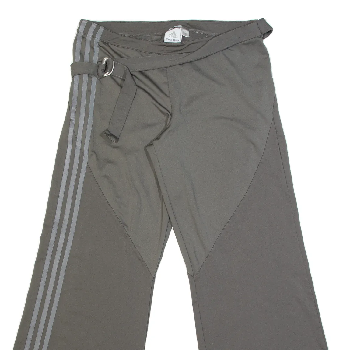 ADIDAS Womens Track Pants Grey Wide-Leg UK 18 W30 L29