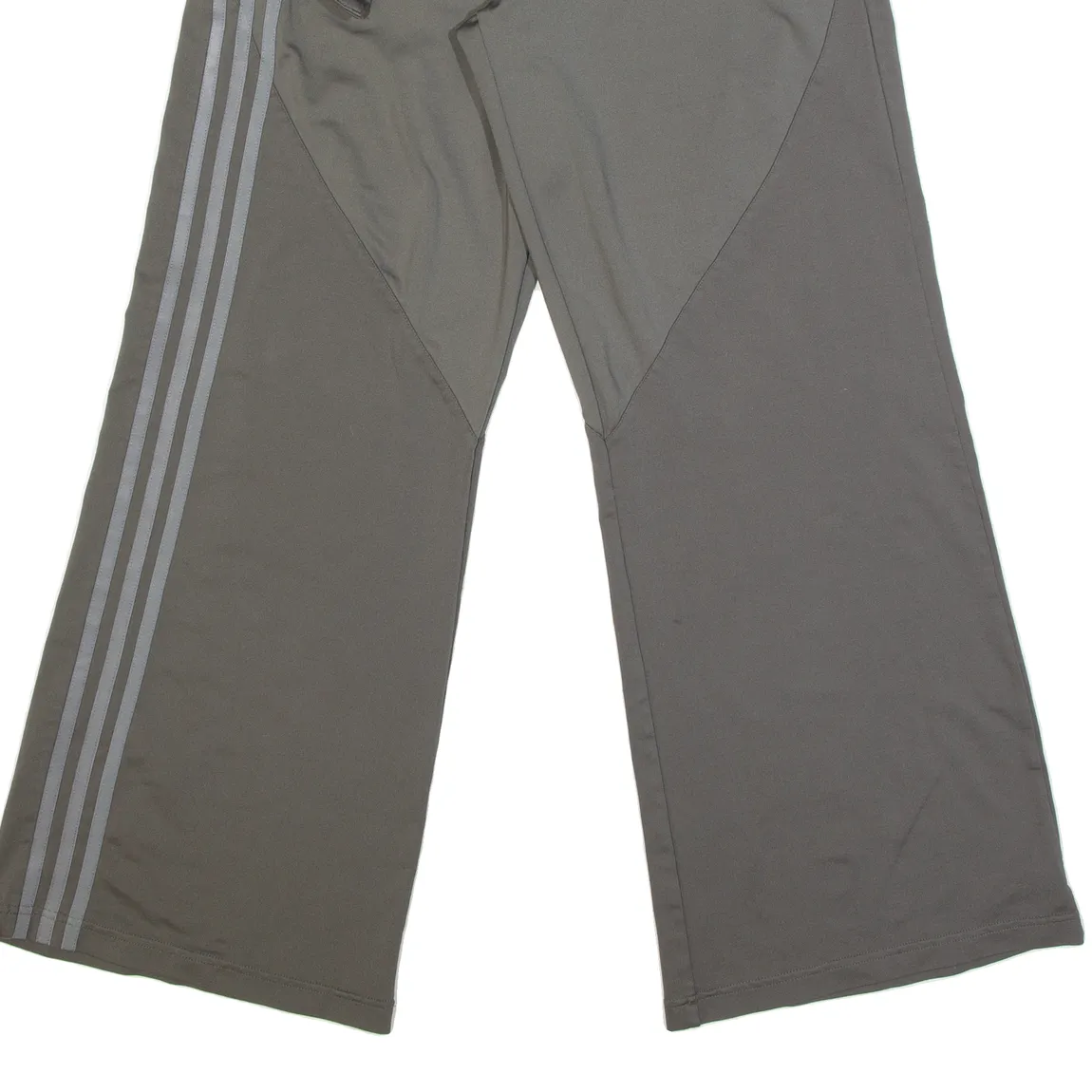 ADIDAS Womens Track Pants Grey Wide-Leg UK 18 W30 L29