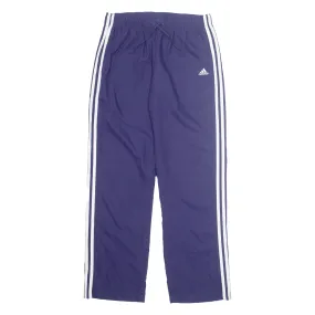 ADIDAS Womens Track Pants Purple Wide-Leg M W28 L31