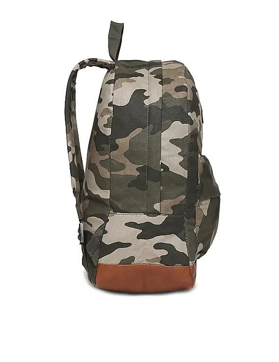 Aeropostale Contrast Panel Camo Print Backpack