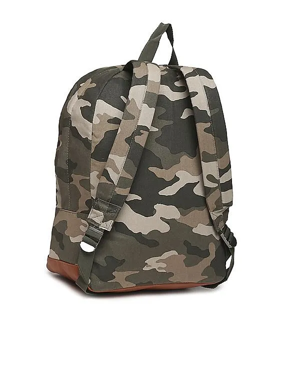 Aeropostale Contrast Panel Camo Print Backpack