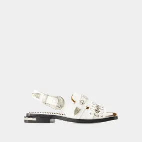 Aj1312 Sandals - Toga Pulla - Leather - White