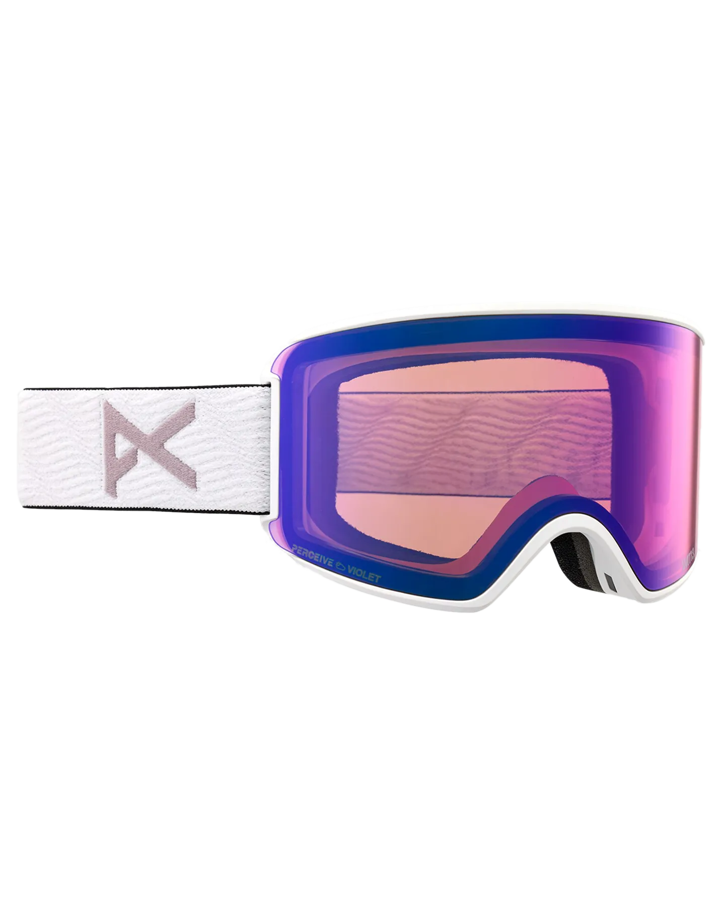 Anon Women's M3 Snow Goggles + Bonus Lens + Mfi Face Mask - White/Perceive Variable Violet Lens