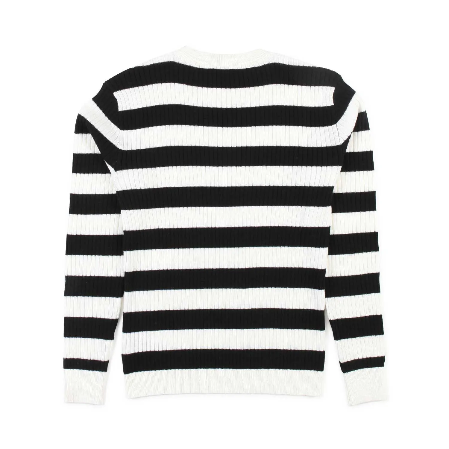 Balmain Cream And Black Striped Pullover For Teen Girl