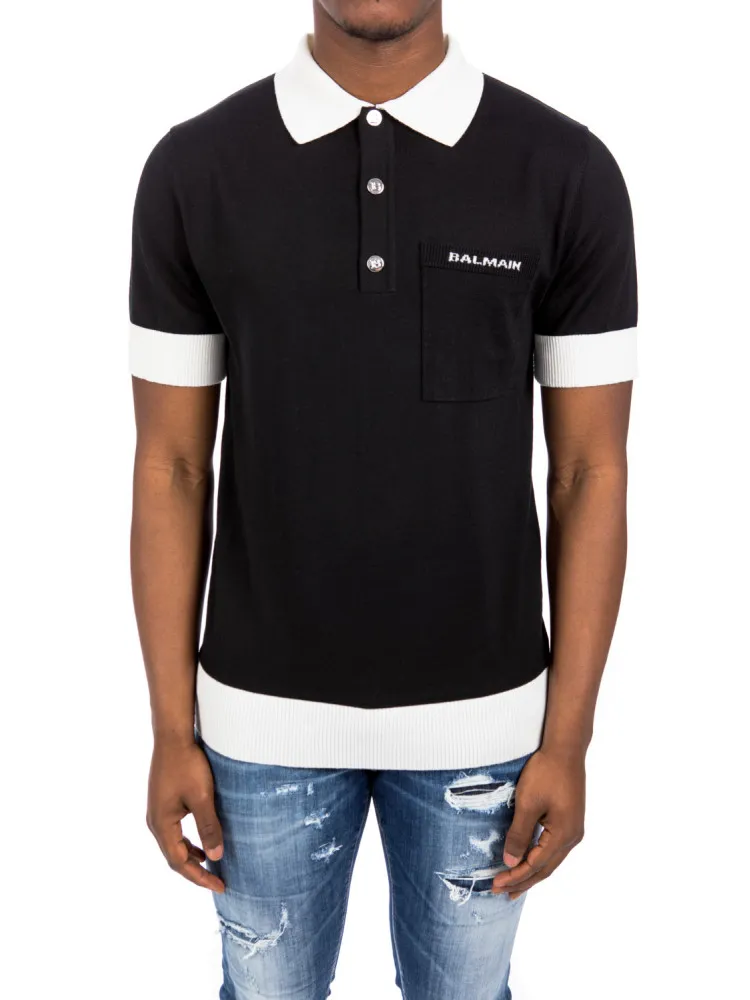 Balmain Knit Merino Polo | Credomen