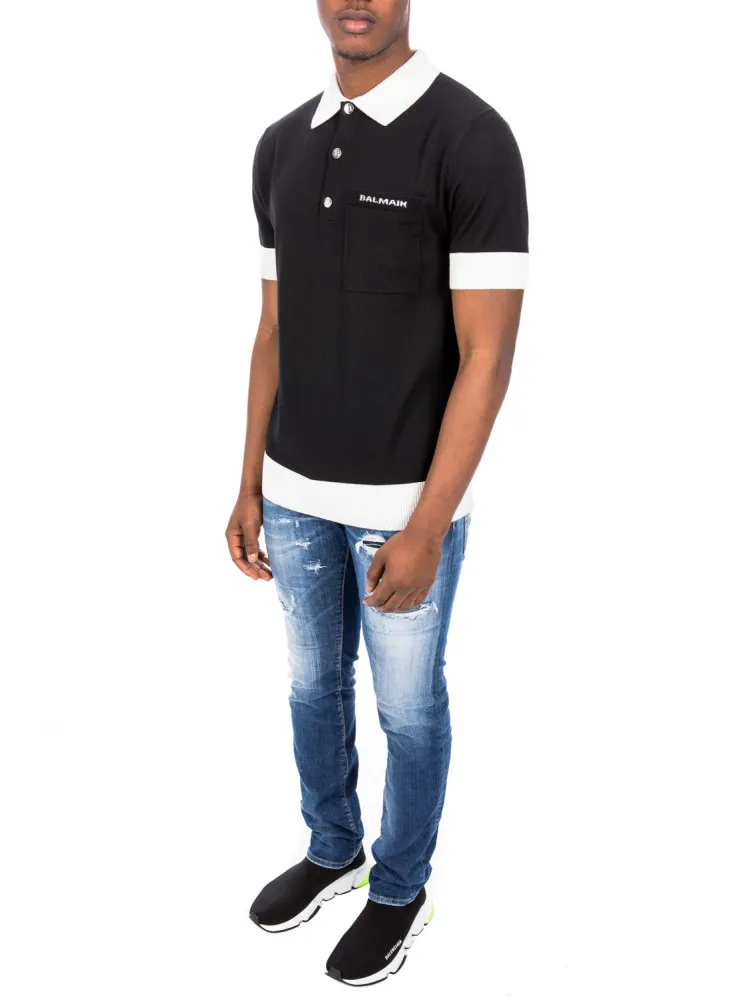 Balmain Knit Merino Polo | Credomen