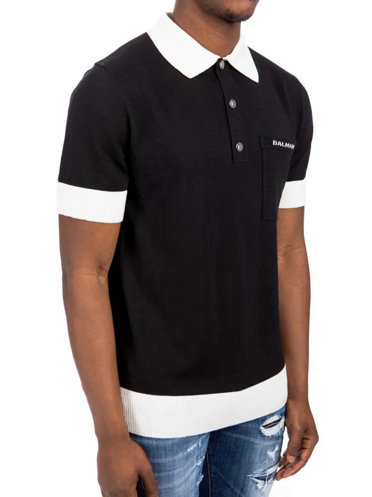 Balmain Knit Merino Polo | Credomen