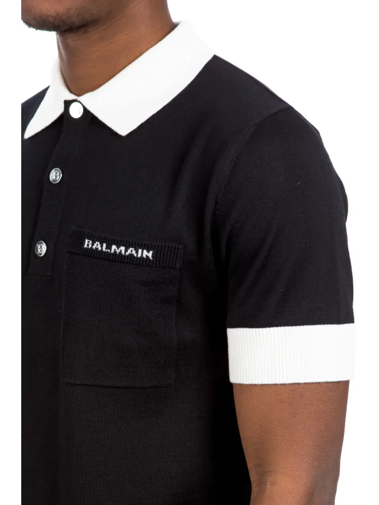 Balmain Knit Merino Polo | Credomen