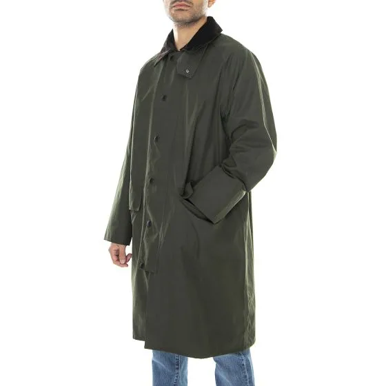 Barbour Sl Waterproof Burghley Jacket Sage - Giacca Invernale Uomo Verde