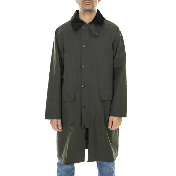 Barbour Sl Waterproof Burghley Jacket Sage - Giacca Invernale Uomo Verde