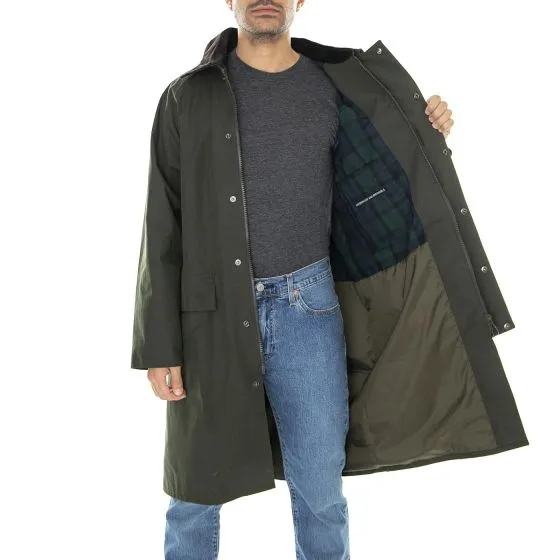 Barbour Sl Waterproof Burghley Jacket Sage - Giacca Invernale Uomo Verde