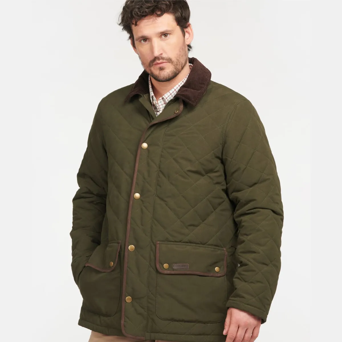 Barbour Waterproof Burton Quilted Men's Jacket | Dark Olive