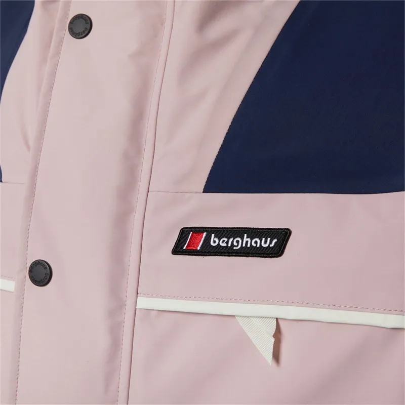 Berghaus Dean Street Tempest 89 3-Layer Hydroshell Waterproof Shell Jacket Light Pink/Dark Blue