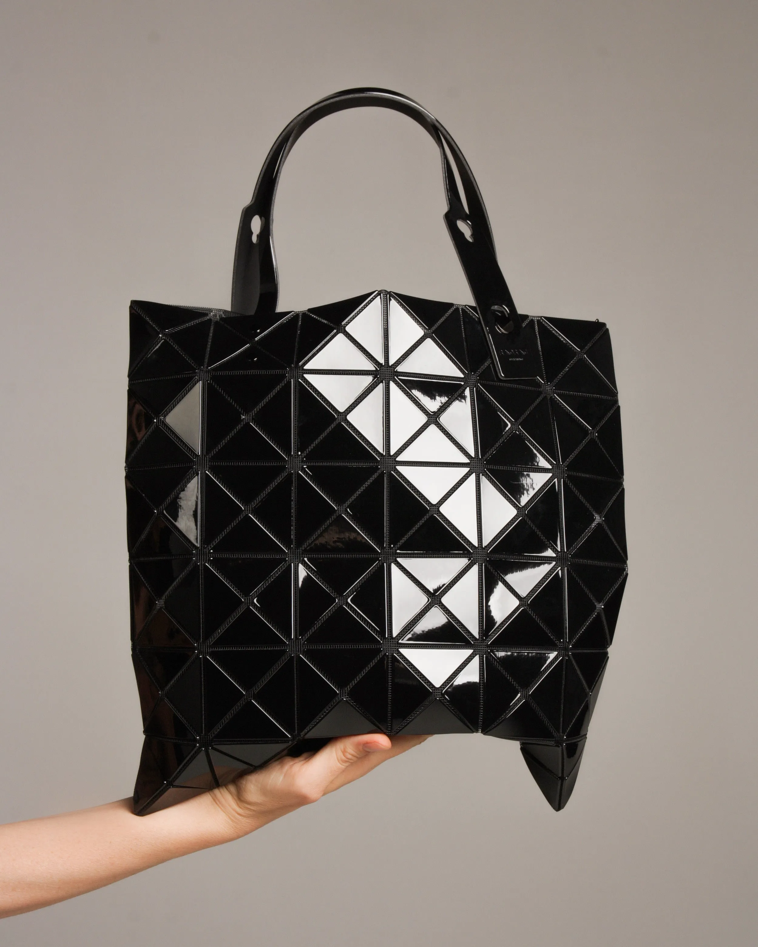 Black Lucent Metallic Tote