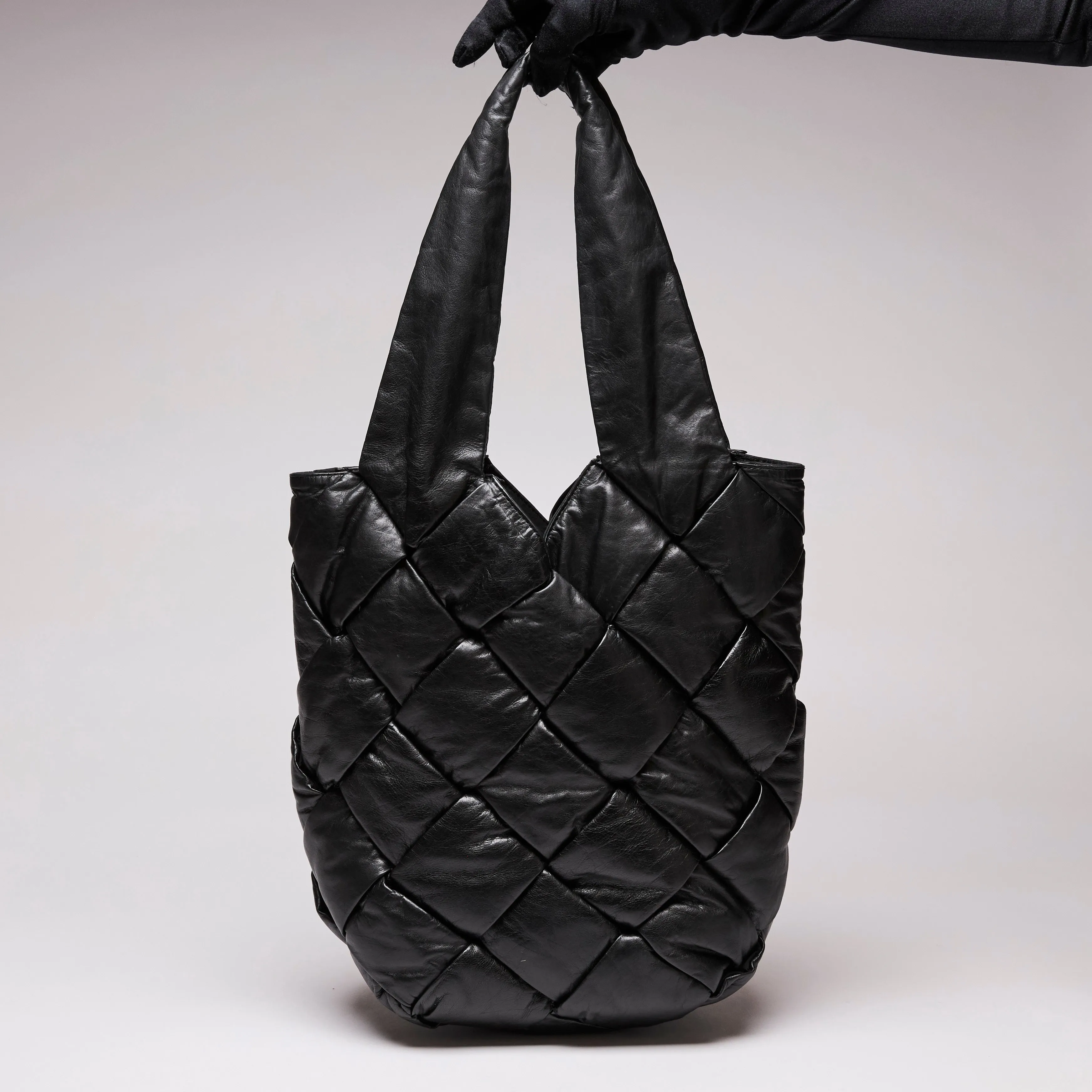 Bottega Veneta Woven Padded Paper Cassette Tote