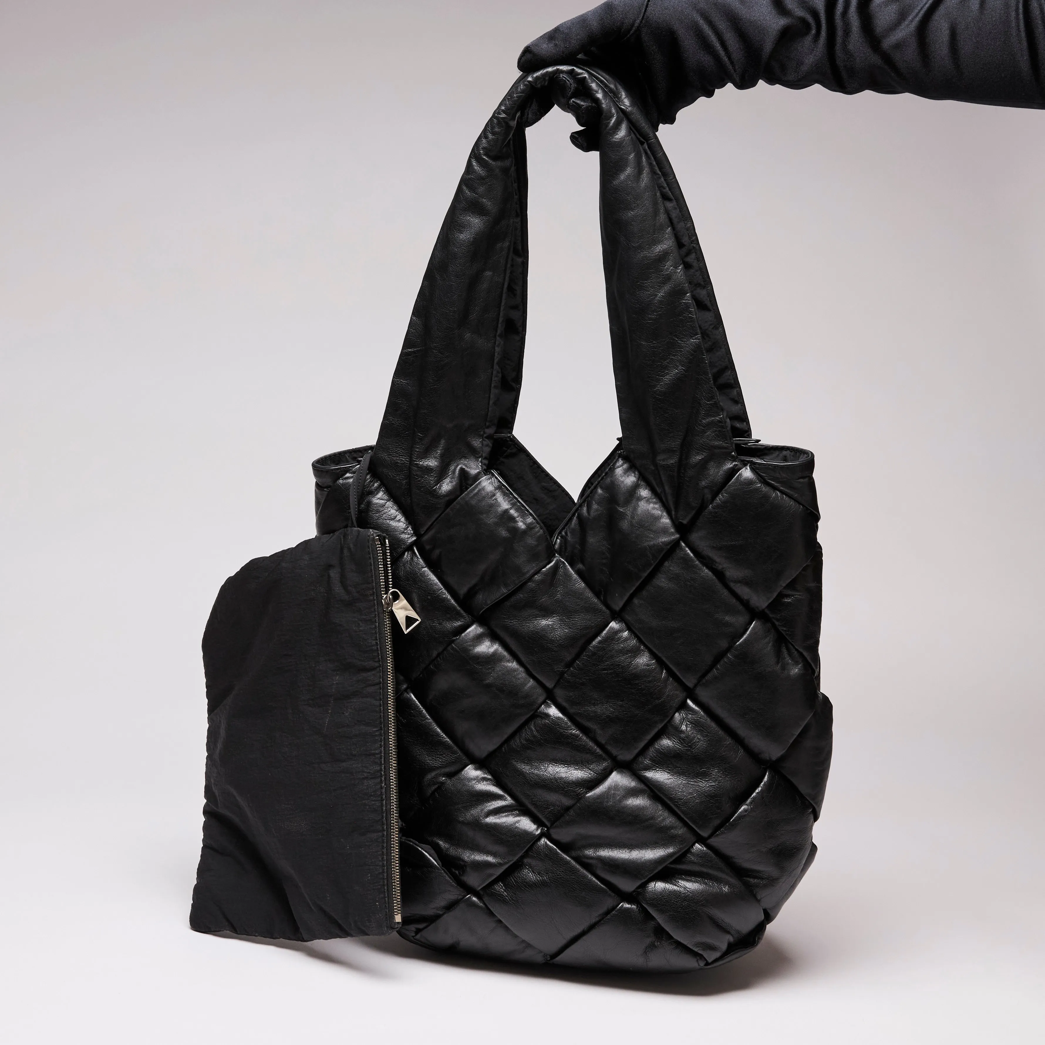 Bottega Veneta Woven Padded Paper Cassette Tote