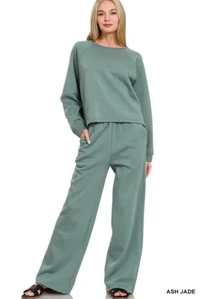 Brynna Sweatpants & Pullover Set (Jade)