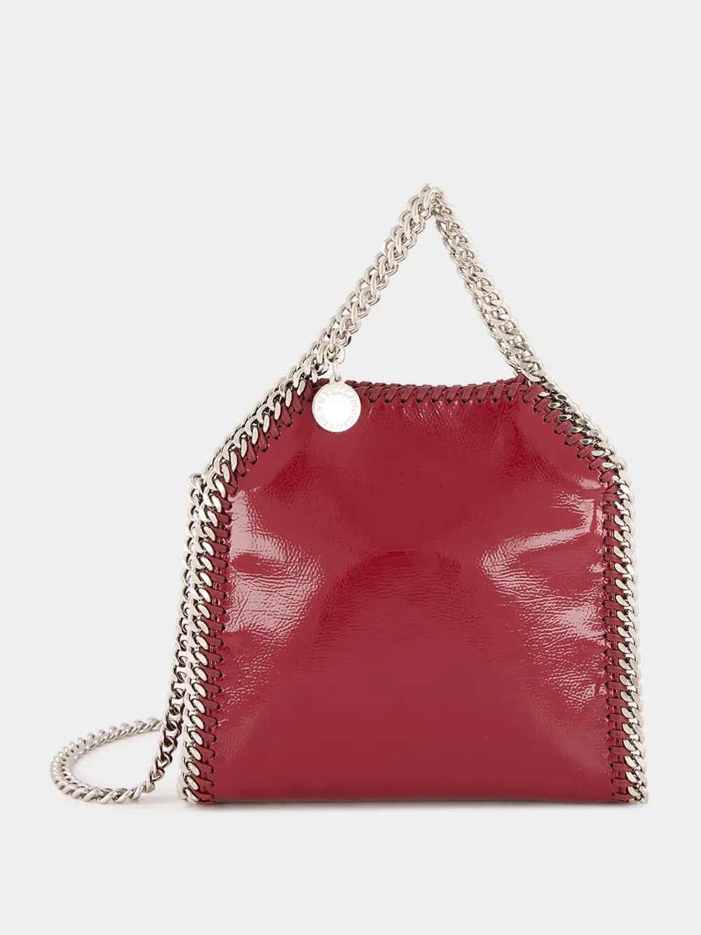 Burgundy Crinkled Patent Alter Mat Tiny Tote