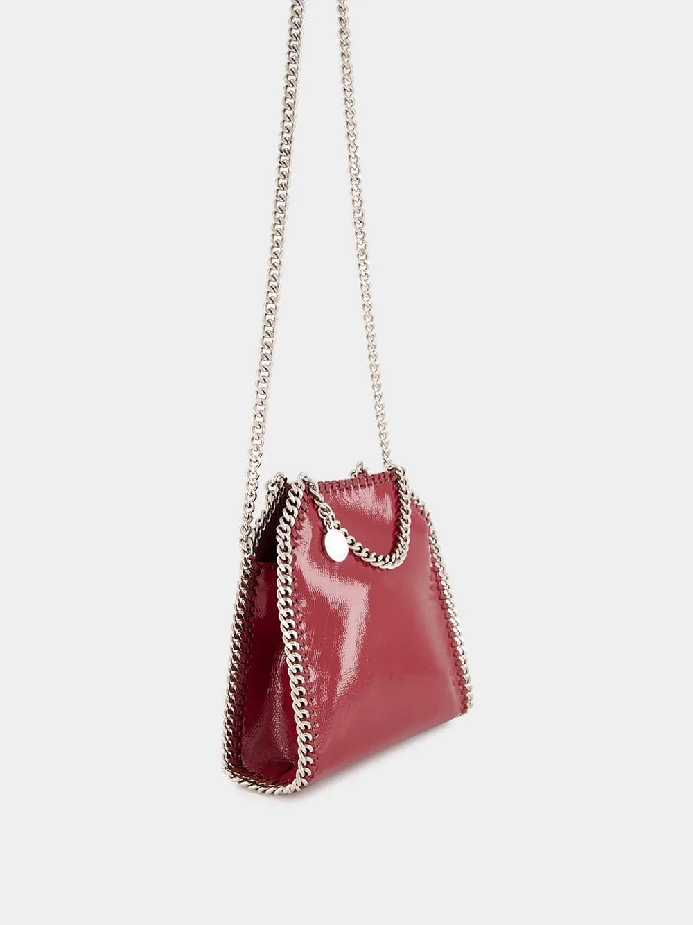 Burgundy Crinkled Patent Alter Mat Tiny Tote