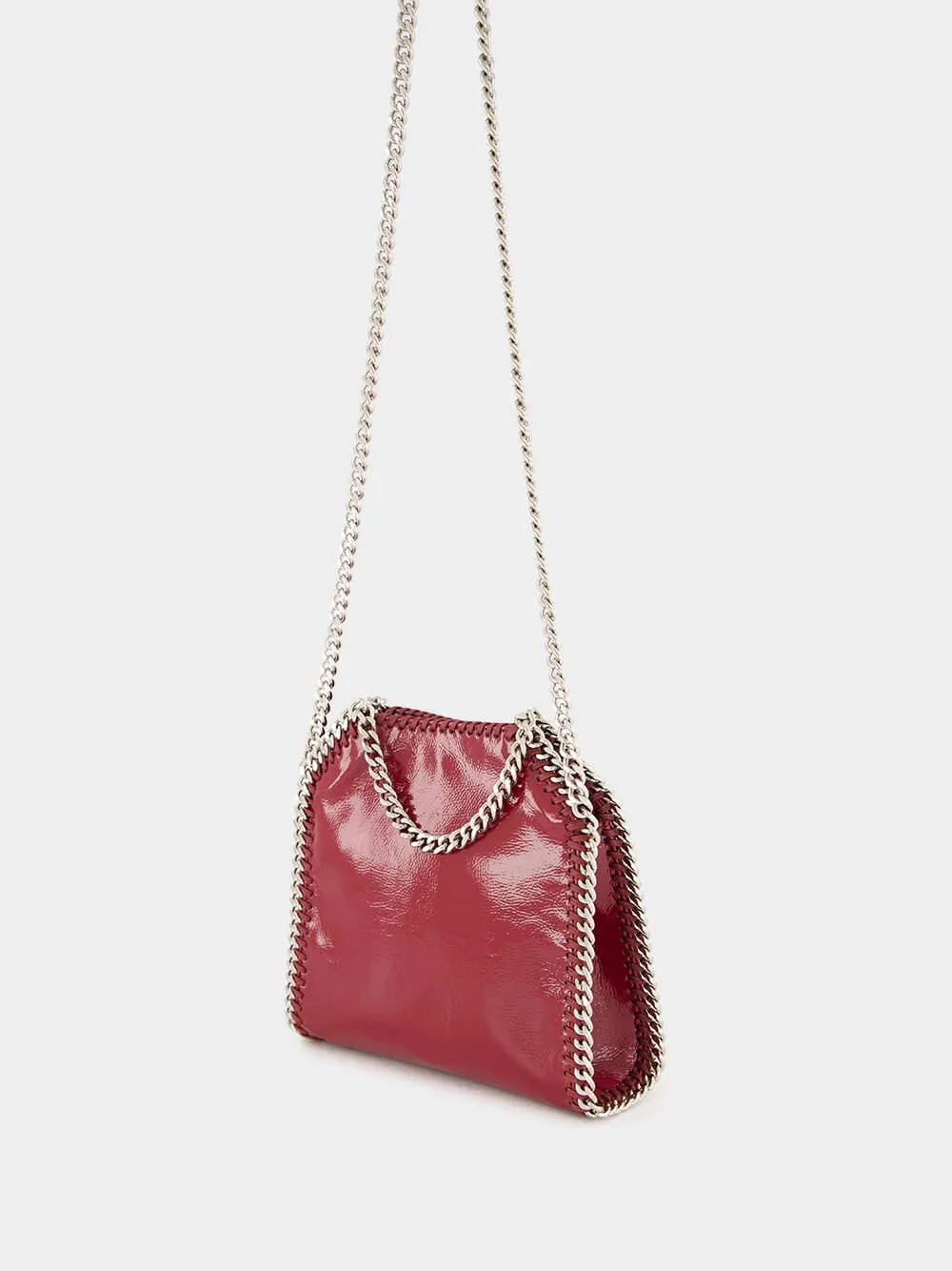 Burgundy Crinkled Patent Alter Mat Tiny Tote