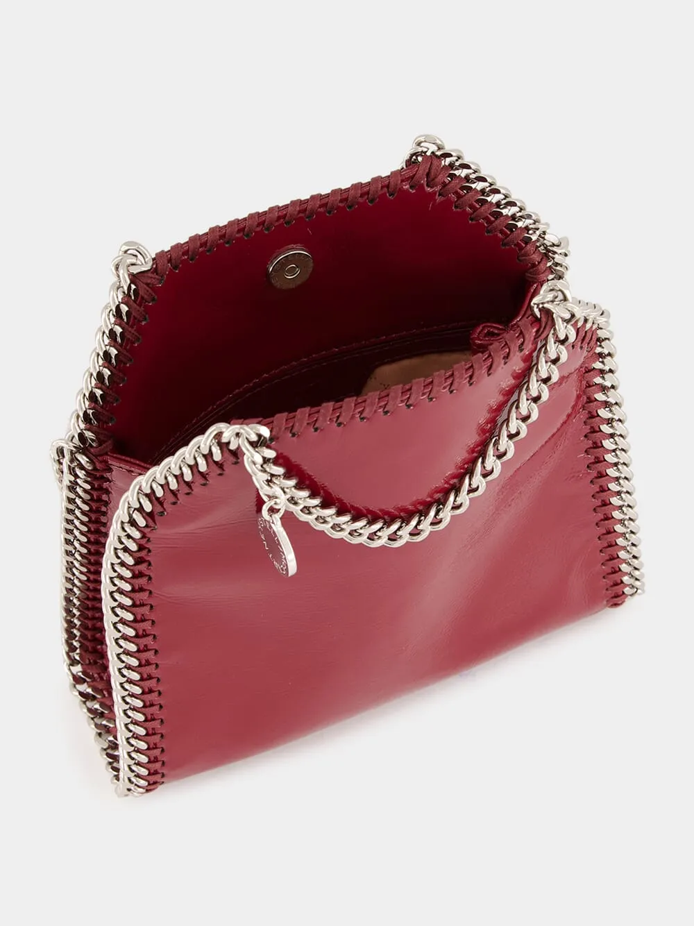 Burgundy Crinkled Patent Alter Mat Tiny Tote