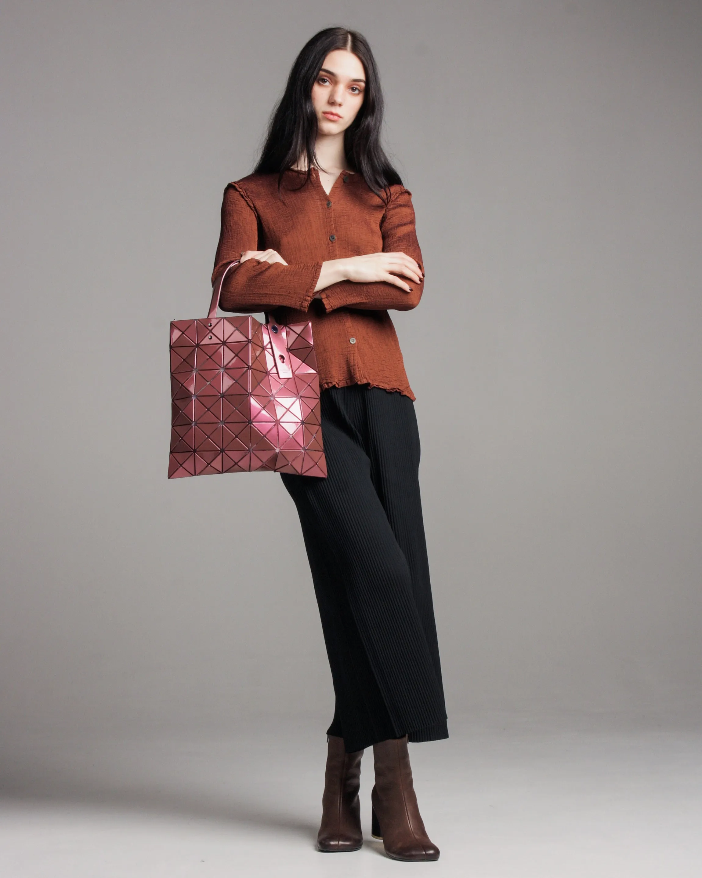 Burgundy One Tone Lucent Tote