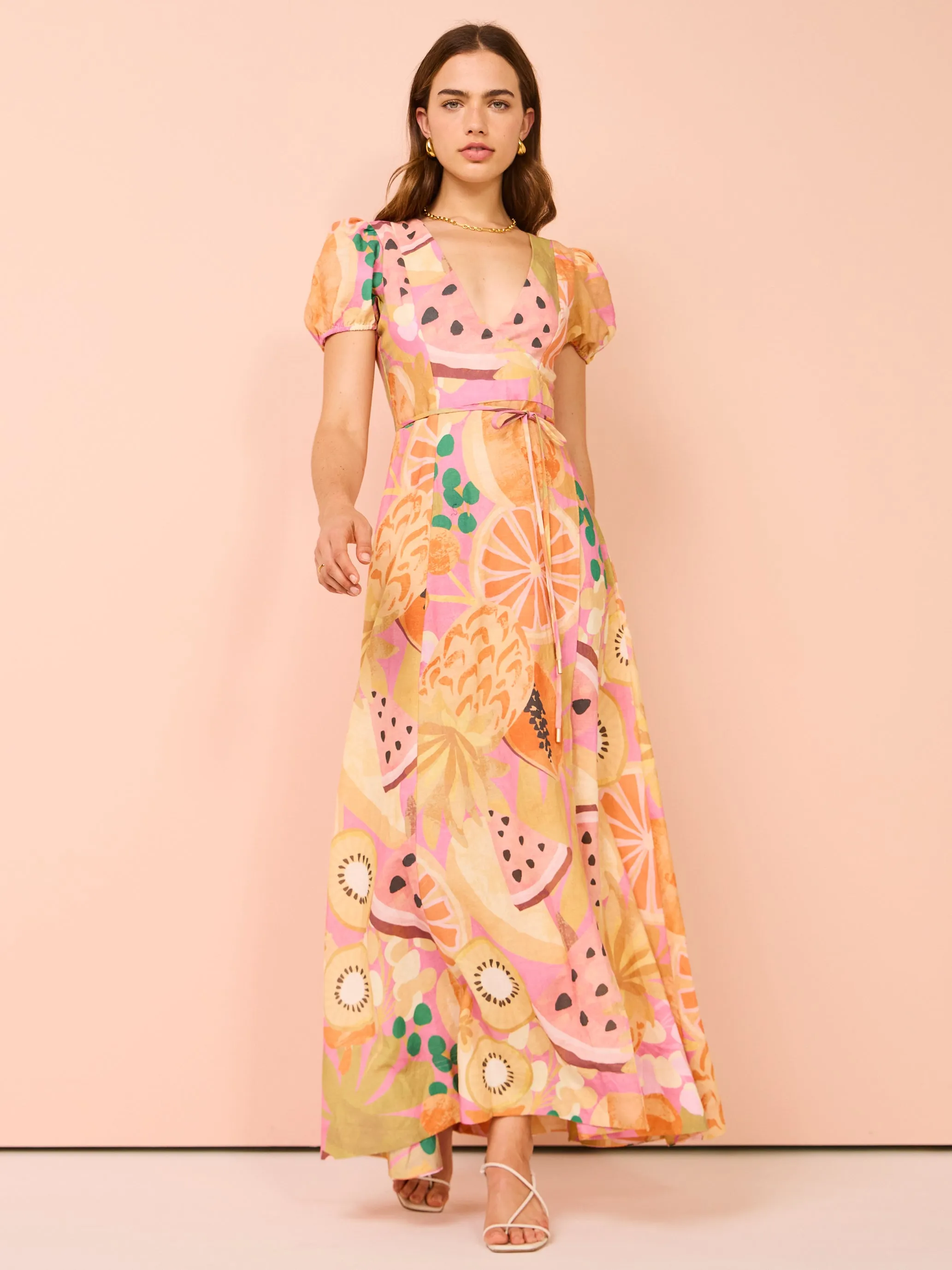 By Nicola Havana Wrap Maxi Dress in Fruit Punch