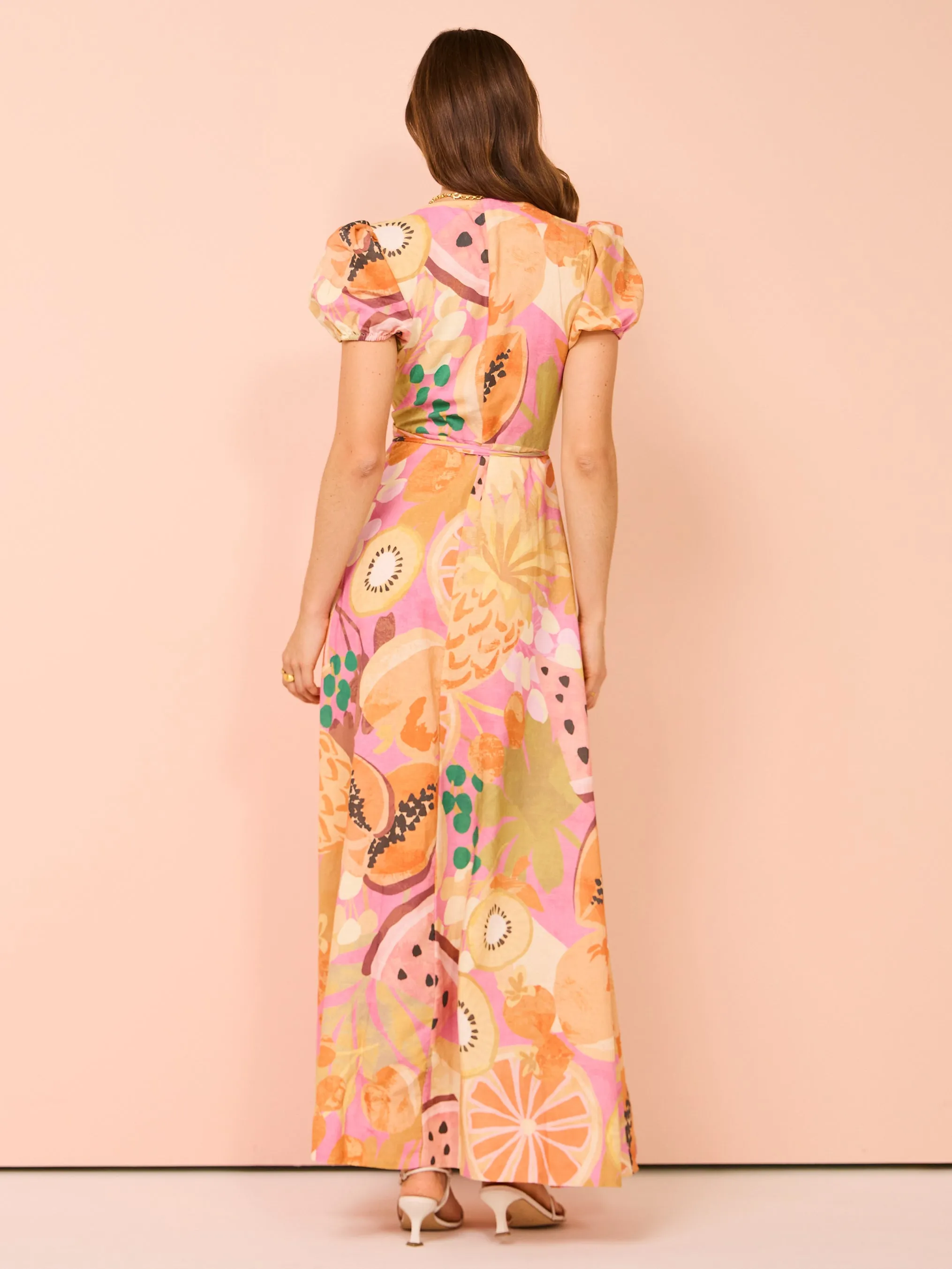 By Nicola Havana Wrap Maxi Dress in Fruit Punch