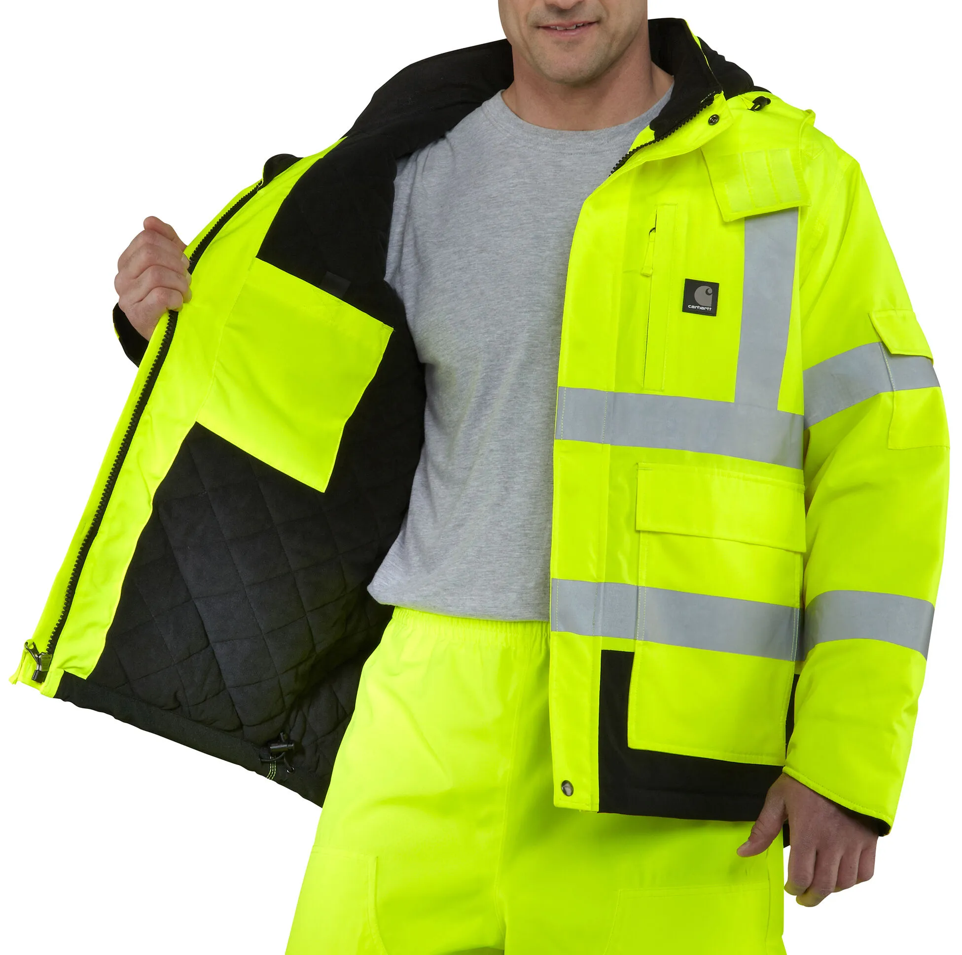 Carhartt High-Visibility Class 3 Waterproof Jacket - Big & Tall