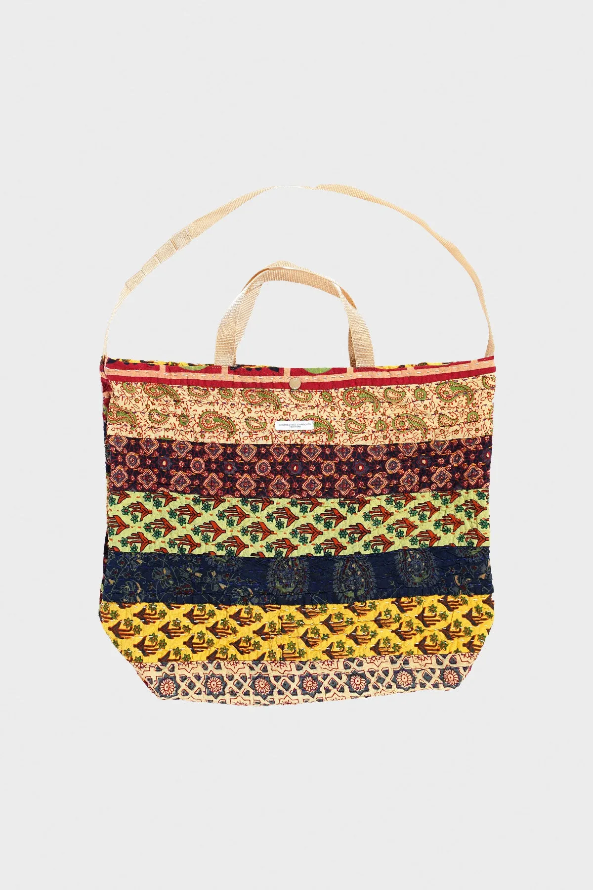 Carry All Tote - Multicolor Stripe Handstitch