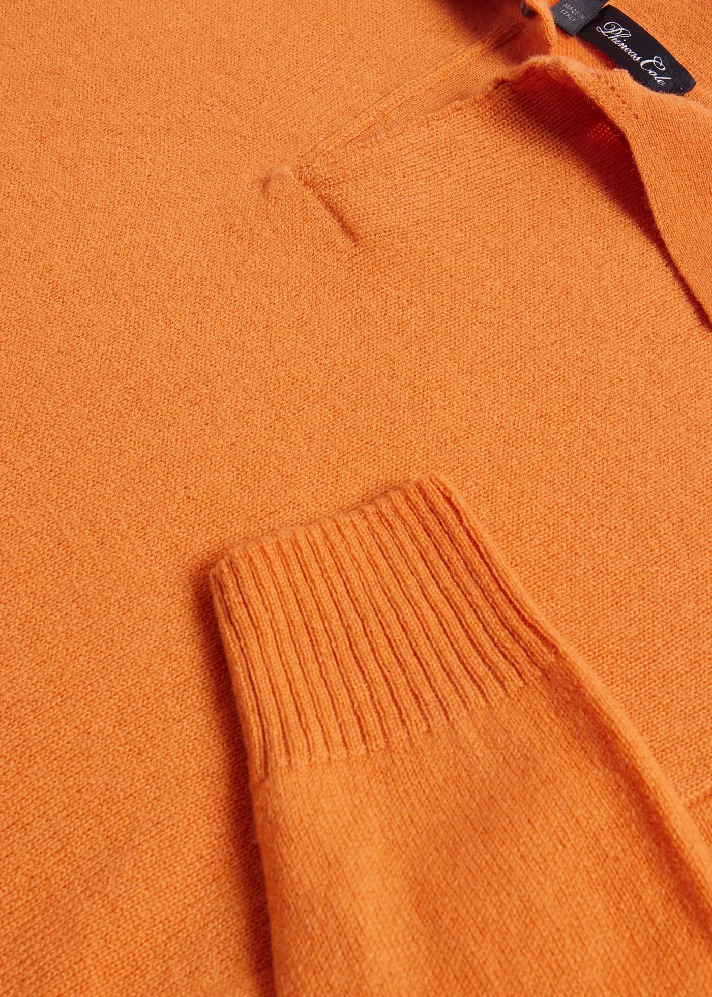 Cashmere One Button Polo