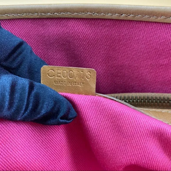 CELINE pink logo tote TWS