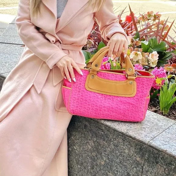 CELINE pink logo tote TWS