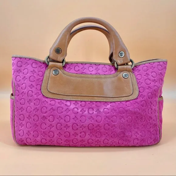 CELINE pink logo tote TWS