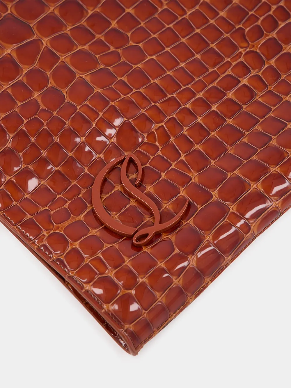 Chestnut Le 54 Alligator Embossed Tote