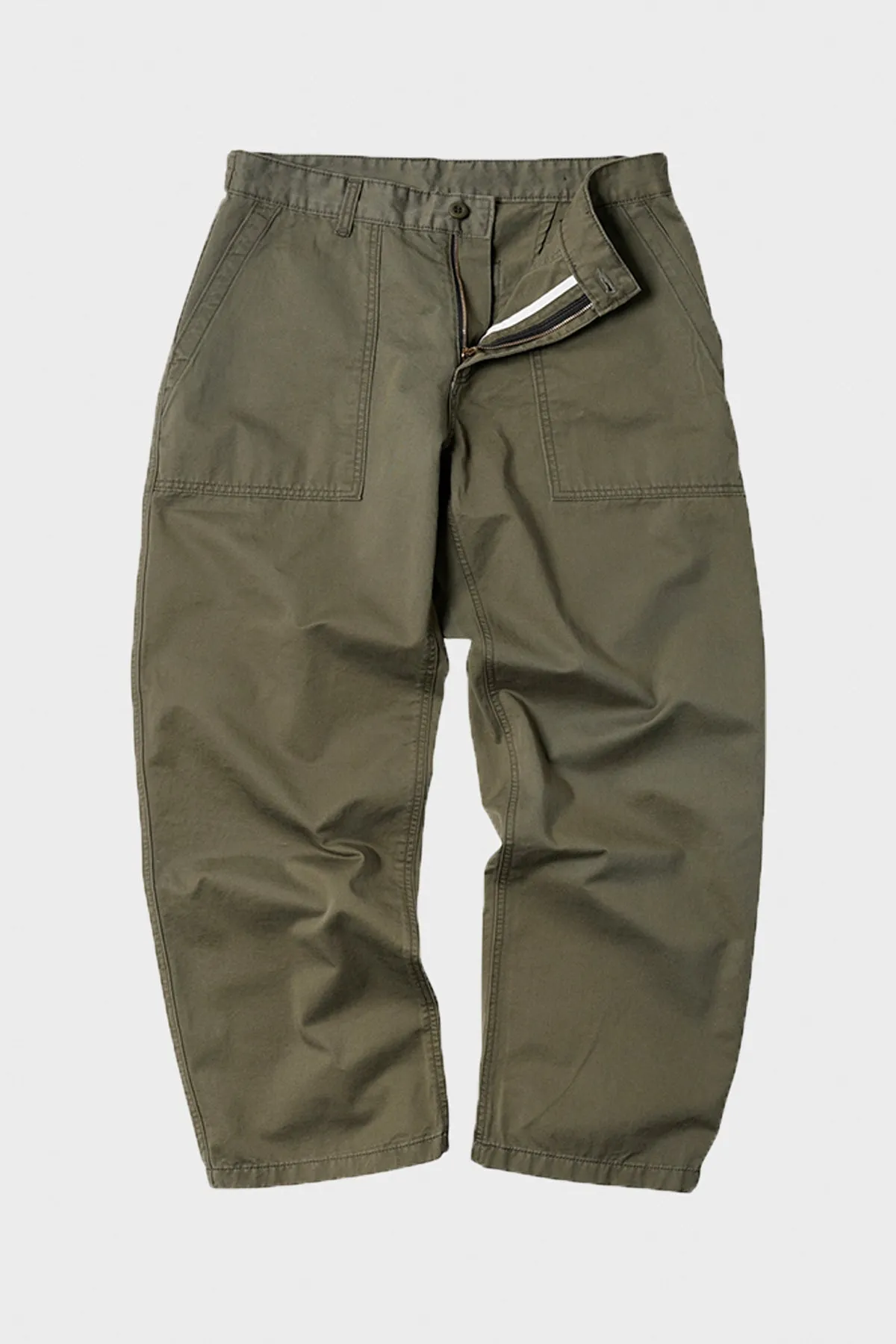 Chino Wide Fatigue Pants - Khaki