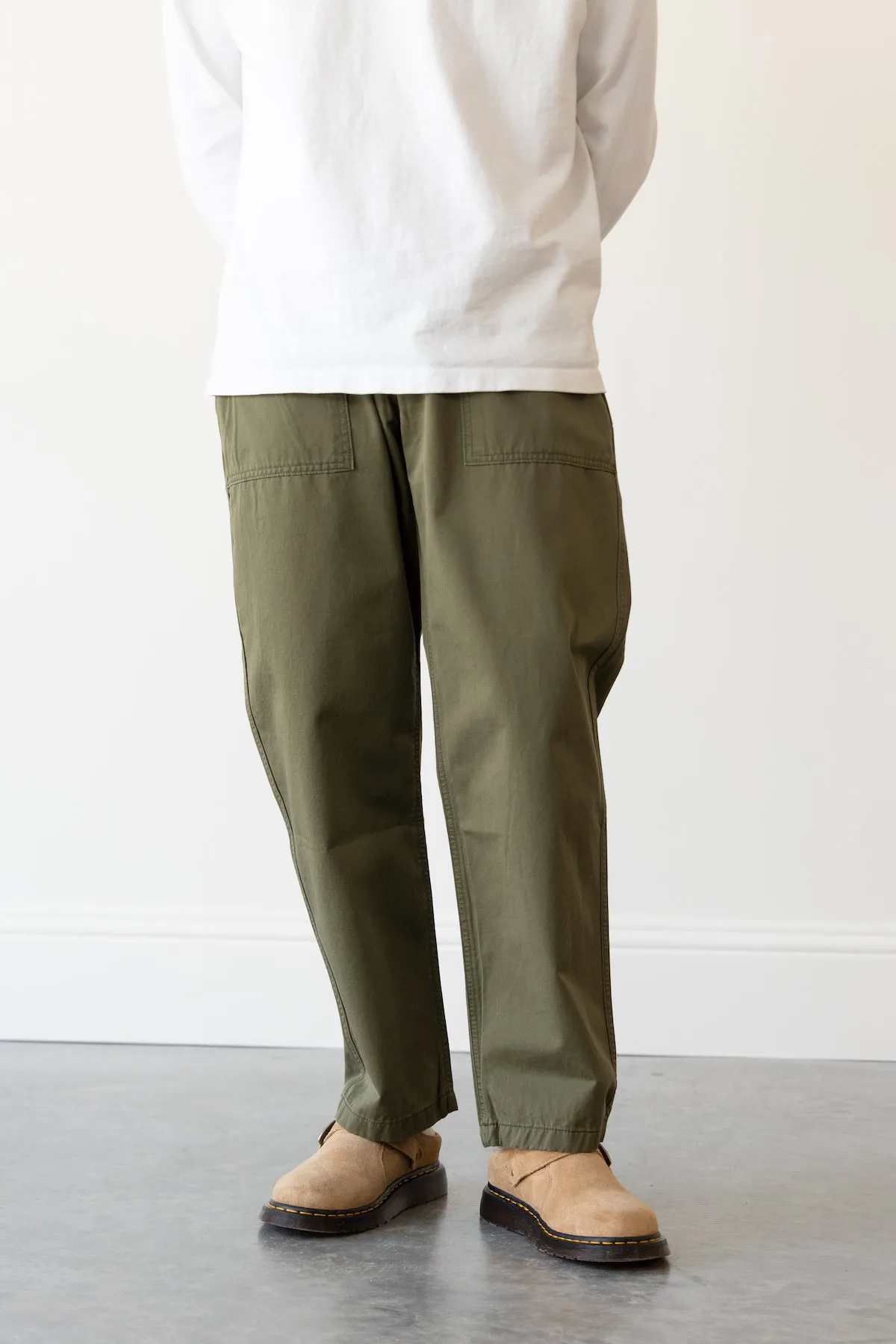 Chino Wide Fatigue Pants - Khaki