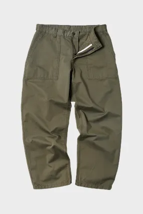 Chino Wide Fatigue Pants - Khaki