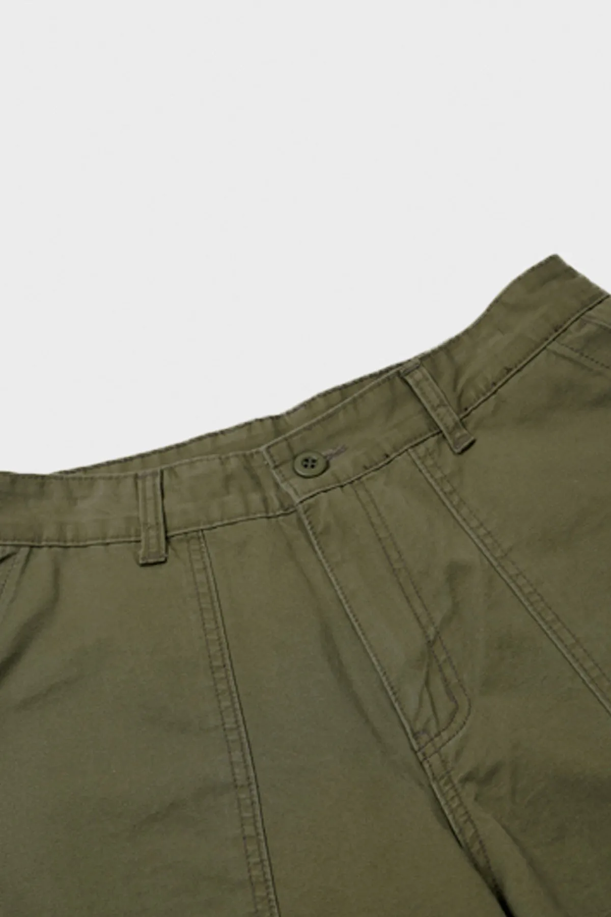 Chino Wide Fatigue Pants - Khaki