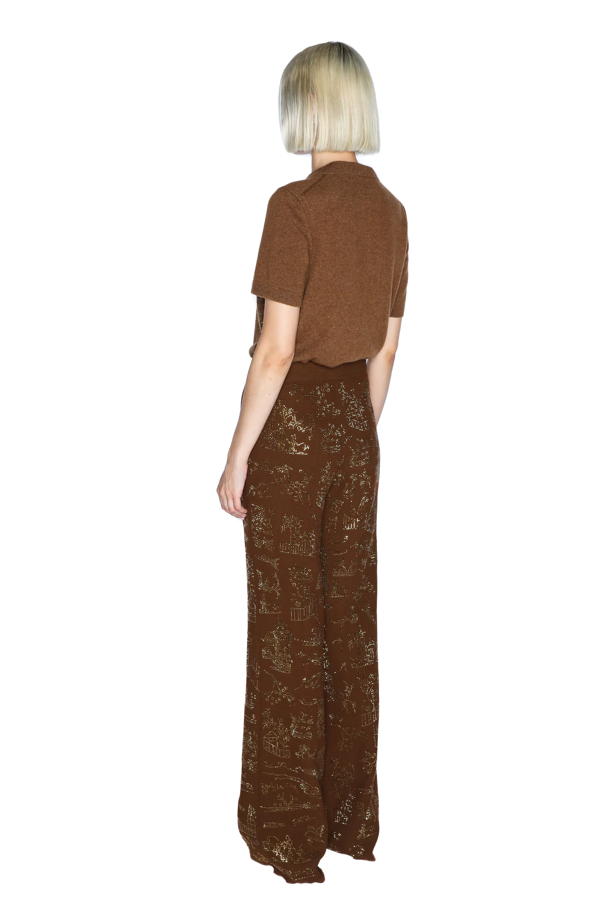 'CHINOISERIE' WIDE LEG PANTS