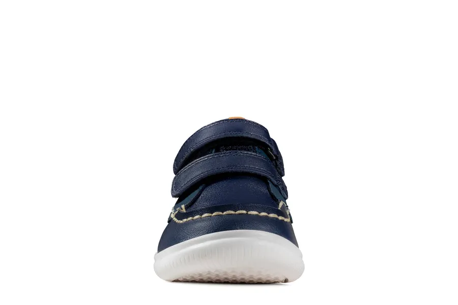 Clarks 26175224 Crest Tuktu T Navy Leather