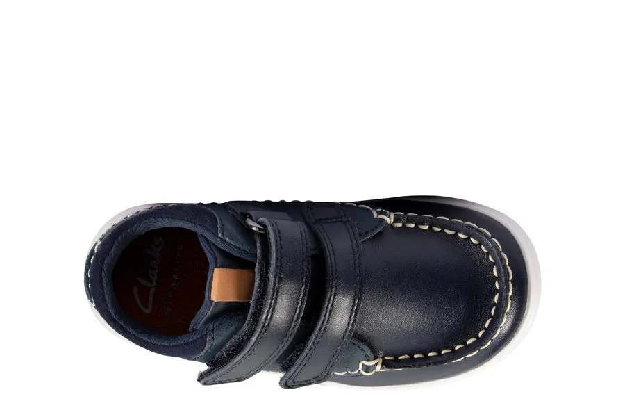 Clarks 26175224 Crest Tuktu T Navy Leather