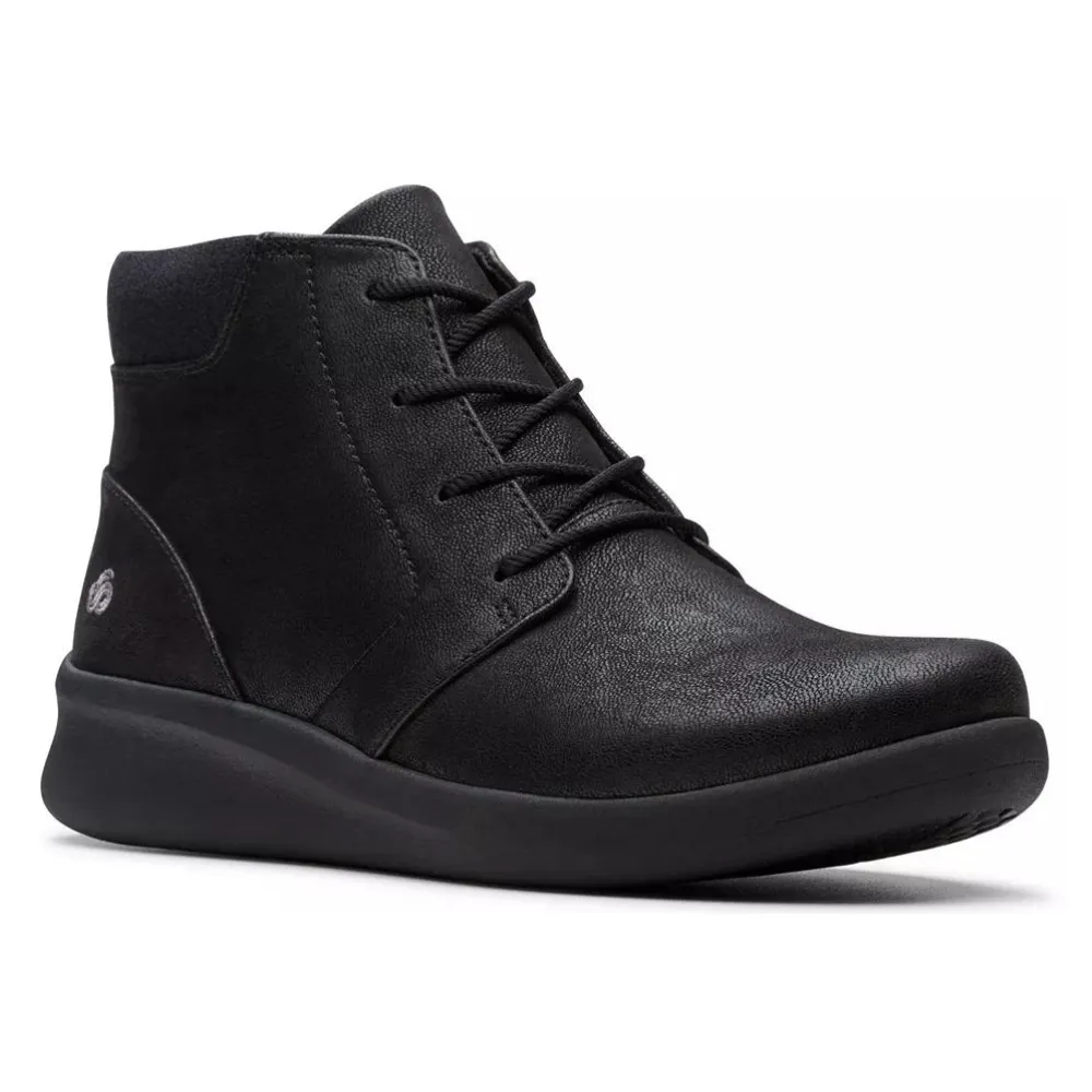 Clarks Sillian 2.0 Way Black Synthetic Nubuck Bootie (Women's)