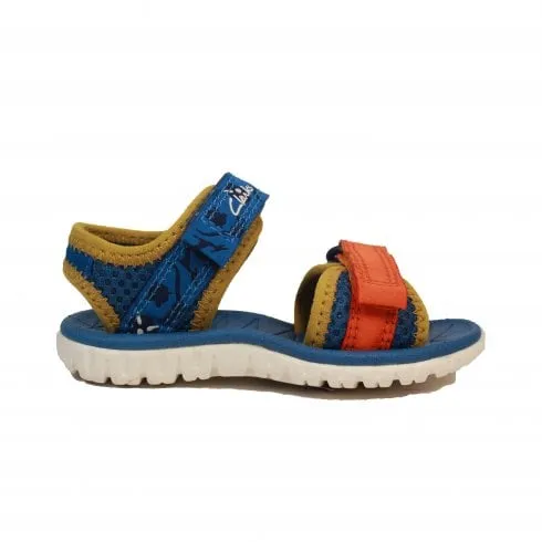 Clarks Surfing Tide Toddler | Blue | Children's Water Friendly Adjustable Sandals