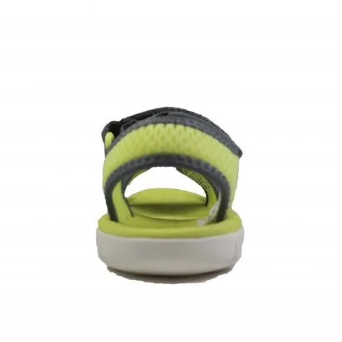 Clarks Surfing Tide Toddler | Yellow Textile | Childrens Rip Tape Sandals