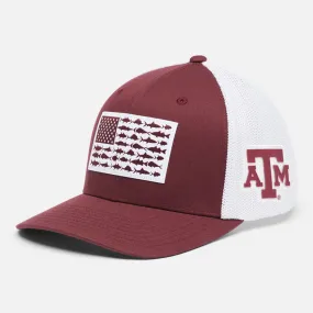 Columbia Men's PFG Maroon Mesh Fish Flag Ball Cap