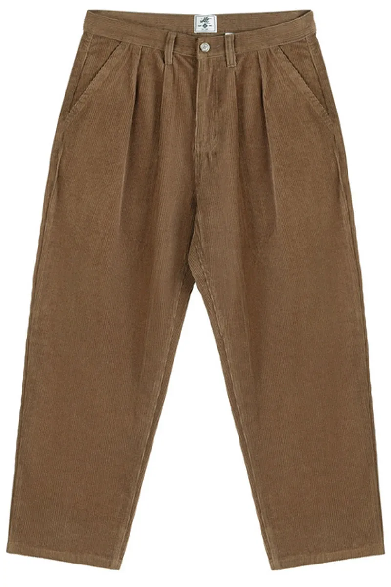 Corduroy Tapered Wide-Leg Pants